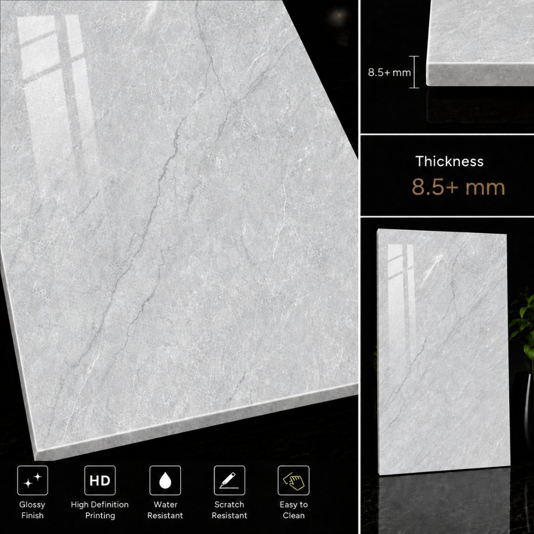 AL En Austin Grey Marble Bathroom Tiles - My Home Studio